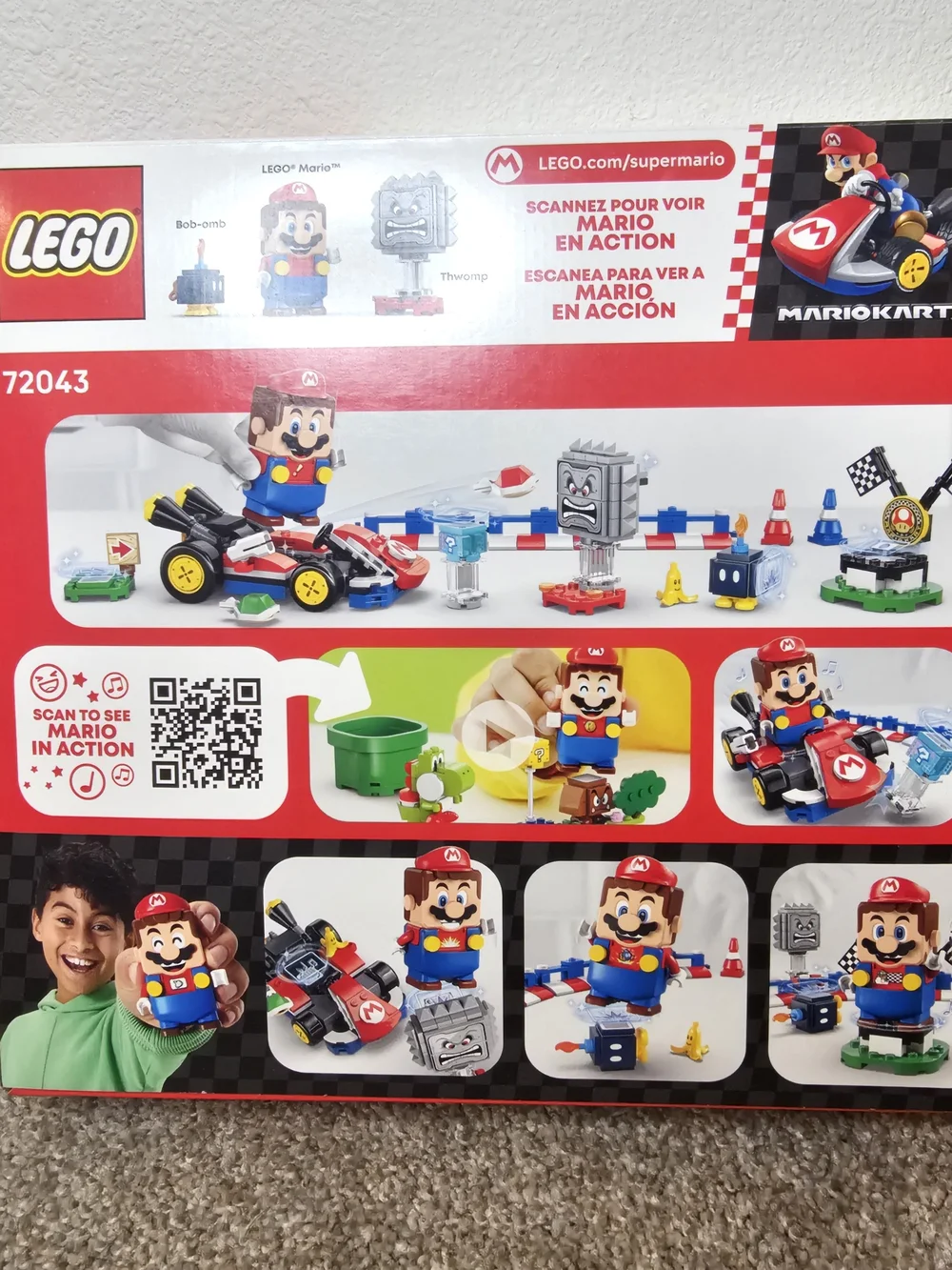 Nintendo Super Mario Red and Blue Interactive Kart Building Set